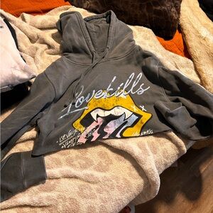 Civil regime crop hoodie